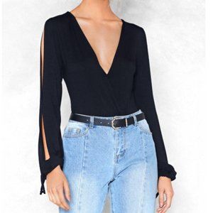NWT Nasty Gal Black Bodysuit